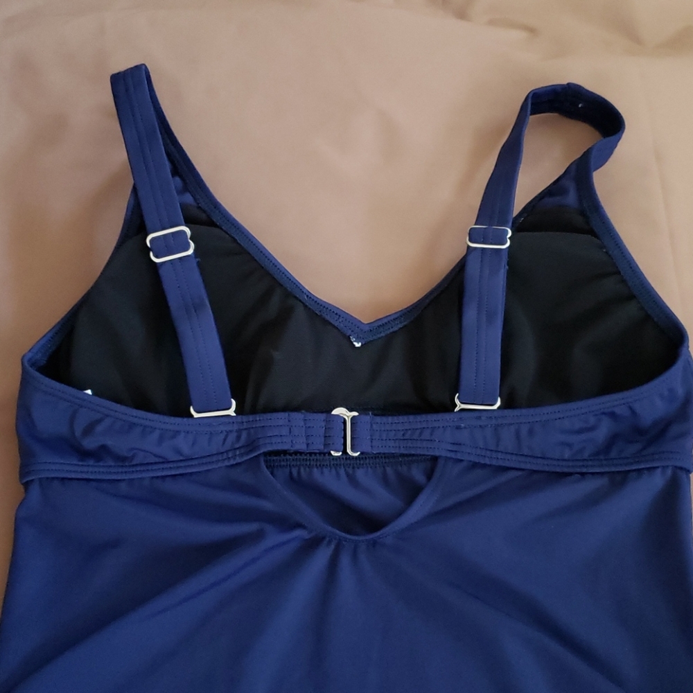 Venus Navy Tankini Top Woman Size 8 - Picture 2 of 8